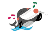 唄を歌うオス鯨